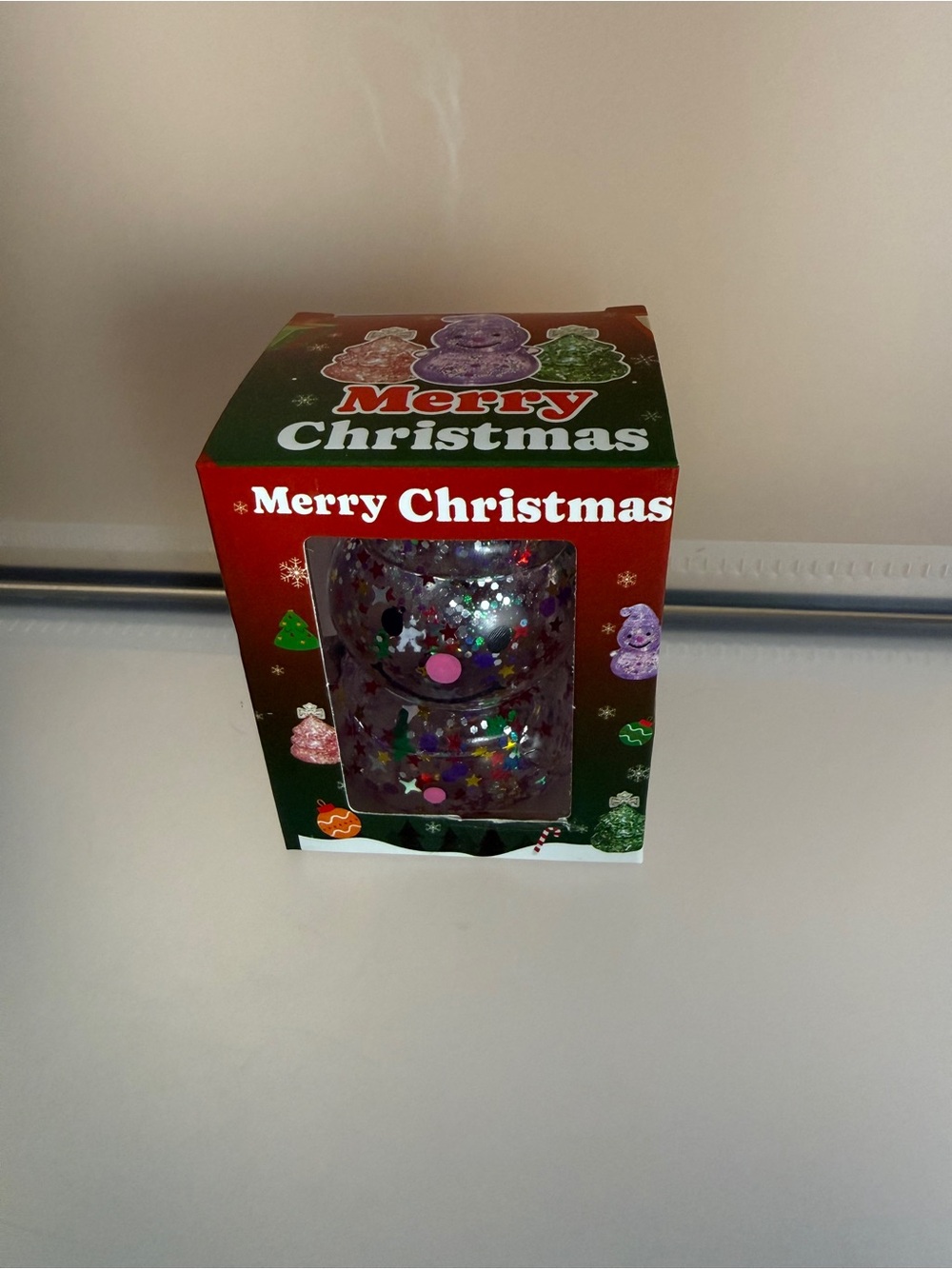 ๐ Christmas Snowman Gel Sugar Glitter Squishy Purple ๐ - Picture 2 of 5
